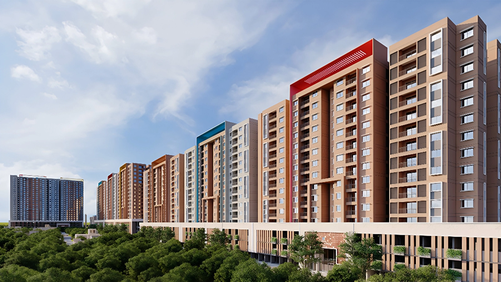 Brigade Morgan Heights Apartments in Medavakkam Road, Chennai arial view